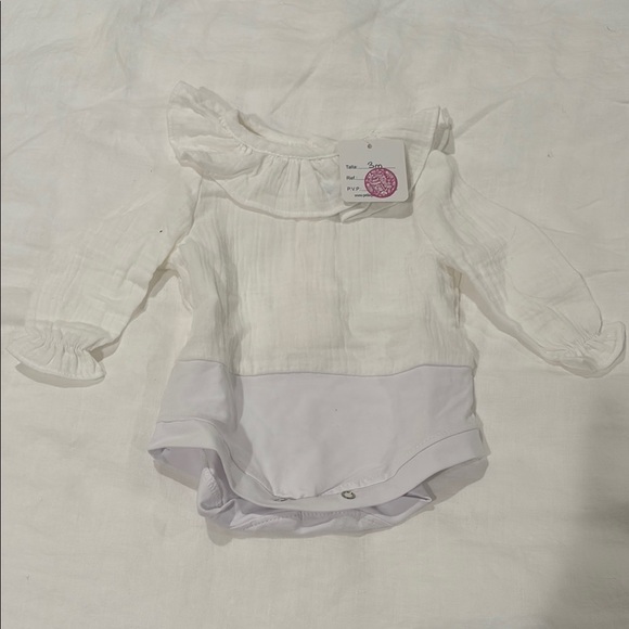 White Ruffle Baby Girl Bodysuit - Picture 1 of 1